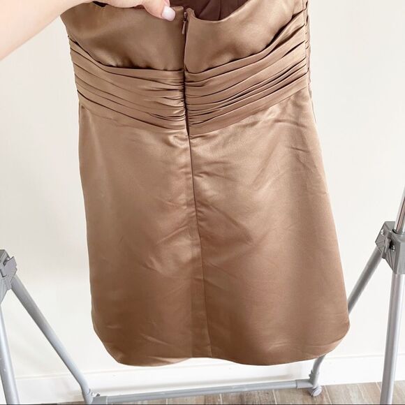 Bill Levkoff Strapless Satin Mini Dress Size 10 - Picture 4 of 7